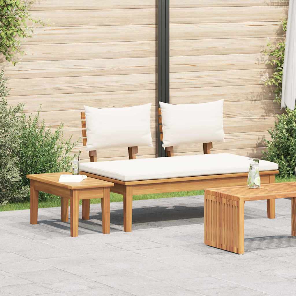 Garden Bench 2 pcs Brown Solid Teak wood
